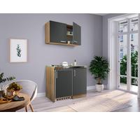 Cucina Mini Cucina Singola Cucinino Pantry Rovere Grigio Levin 100 CM respekta [EEK: E]