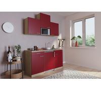 Cucina Mini Cucina Singola Cucinino Pantry Rovere Rosso Luis 150 CM respekta