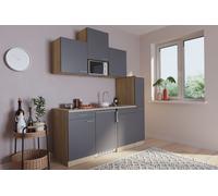 Cucina Mini Cucina Singola Cucinino Rovere Grigio Luis 180 CM respekta [EEK: E]