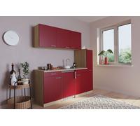 Cucina Mini Cucina Singola Cucinino Rovere Rosso Luis 180 CM [EEK: E]
