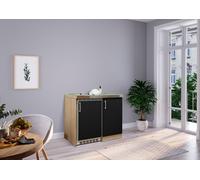 Cucina Mini Cucina Singola Dispensa Quercia Nero Levin 100 CM [EEK: F]