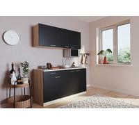 Cucina Mini Cucina Singolo Rovere Nero Senza Frigorifero Luis 150 CM respekta