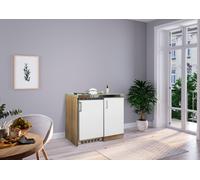 Cucina Mini Singola Cucinino Dispensa Quercia Bianco Levin 100 CM respekta [EEK: E]