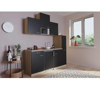 Cucina Minicucina Cucina Singola Cucina Lineare Rovere Nero Luis 180 CM Respekta