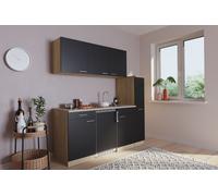 Cucina Minicucina Cucina Singola Cucina Lineare Rovere Nero Luis 180 CM Respekta