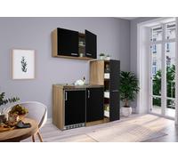 Cucina Minicucina Cucina Singola Dispensa Rovere Nero Levin 130 CM Respekta [EEK: E]