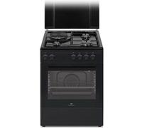 Cucina mista CONTINENTAL EDISON CECM60FCB - 3 fuochi a gas + 1 elettrico - L59,8 x P61 xH83 cm - Nero - Nouvo