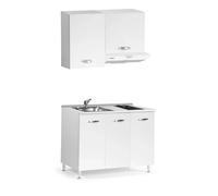 Cucina monoblocco Zagabria 120 cm bianco Bianco