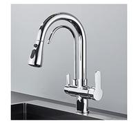 Cucina nera opaca rubinetto da cucina nera spray a 360 ° rotazione filtro dell'acqua a 3 vie tocca mixer per lavello moderno per pulizia e design elegante (ZX PHD2Z) LWX
