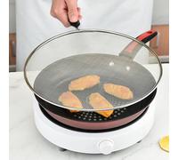 Cucina No More Disordinata con Protezione Schermo Splatter a Rete Fine in Acciai