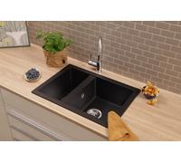 Cucina Ohio Respekta Lavello Incasso Rettangolare Granit 64 x 44 Nero