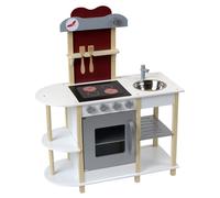 Cucina per bambini in legno cucina gioco piano cottura lavello forno bianco n...