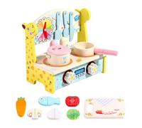 Cucina per giocattoli in legno da 24 cm a forma di giraffa per tutti, lisci e sicuri, giocattolo educativo per stimolare la creatività e il pensiero logico, gioco educativo per giochi al coperto e p