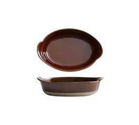 Cucina Piatto for riso al forno con formaggio giapponese retrò a doppia spiga in ceramica da 500 ml, ciotola creativa for insalata, utensili rettangolari in grezza for la casa Cottura(Bianco)