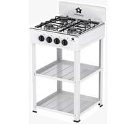Cucina Portatile Fornello Campeggio STAYLUX Gas 4 fuochi 60cm Bianco CUCINOTTO-W