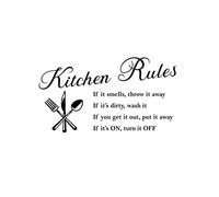 Cucina Regole Parole Adesivi Adesivi Murali Decorazione Della Casa Vinile Parete Artificiale Durevole Servizio Durabilità