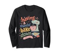 Cucina retrò Umorismo Mental Bake Down Maglia a Manica