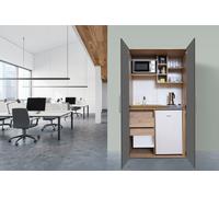 Cucina Ufficio Cucina Mini Cucina Singola Eiche Grigio Peter 104 Cm Respekta