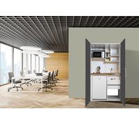 Cucina Ufficio Mini Cucina Cucina Singola Bianco Grigio Peter 104 Cm Respekta