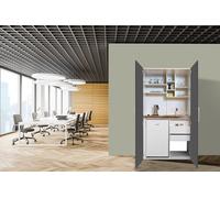 Cucina Ufficio Mini Cucina Cucina Singola Bianco Grigio Peter 104 Cm Respekta