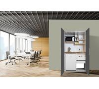 Cucina Ufficio Mini Cucina Cucina Singola Bianco Grigio Peter 104 Cm Respekta