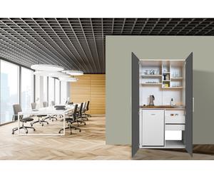 Cucina Ufficio Mini Cucina Cucina Singola Bianco Grigio Peter 104 Cm Respekta [EEK: E]
