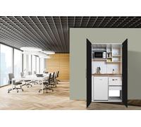 Cucina Ufficio Mini Cucina Cucina Singola Bianco Nero Peter 104 Cm Respekta [EEK: E]