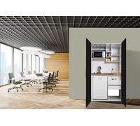Cucina Ufficio Mini Cucina Singlekueche Bianco Nero Peter 104 CM [EEK: E]