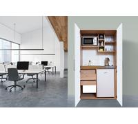 Cucina Ufficio Mini Cucina Singola Quercia Bianco Peter 104 CM [EEK: E]