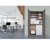 Cucina Ufficio Mini Cucina Singola Quercia Grigio Peter 104 CM respekta [EEK: E]