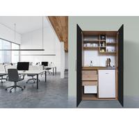 Cucina Ufficio Mini Cucina Singola Quercia Nero Peter 104 CM respekta [EEK: E]