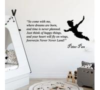 cucinaAdesivi Da Parete Frase Nero Peter Pan Adesivi Da Parete Camera Soggiorno Adesivi Da Parete Decorazione 55cm x 30cm Adesivi Design