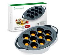 CucinaOra steamEGGS MAX Cuociuova per Bimby fino a 10 pezzi - Uova in camicia con Bimby - Accessorio per Bimby Vorwerk TM5 TM31 TM6 - Cuociuova per Bimby - Accessorio Thermomix