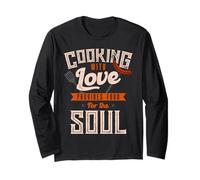 Cucinare con Amore fornisce Cibo per l'anima Maglia a Manica