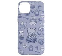 Cucinare Cucina Divertente Cucina Blu Desserts Tea Orso Kawaii Custodia per iPhone 14 Plus