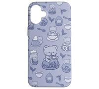 Cucinare Cucina Divertente Cucina Blu Desserts Tea Orso Kawaii Custodia per iPhone 16 Plus