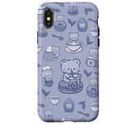 Cucinare Cucina Divertente Cucina Blu Desserts Tea Orso Kawaii Custodia per iPhone X/XS
