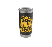 Cucinare è amore reso visibile Cooking Hobby Bicchiere termico in acciaio inox doppia parete