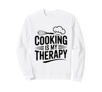 Cucinare è la mia Terapia Divertente Chef Life Citazione Felpa