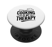 Cucinare è la mia terapia divertente Chef Life Citazione PopSockets PopGrip Adesivo