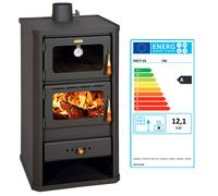 Cucinare Stufa a Legna con Forno Combustibile Solido 12.1 Kw Riscaldamento Prity [EEK: A]
