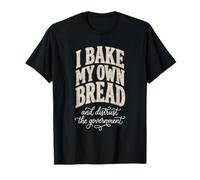 Cucino Il Mio Pane Diffido del Governo Floral Funny Baker Maglietta