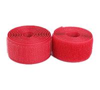 Cucire il nastro a strappo, Cucire su 20 mm, chiusura in tessuto di nylon non adesivo for cucire, artigianato, fissaggio cuscini e vestiti, nastro da cucito(Red,20mm x 5Yard)