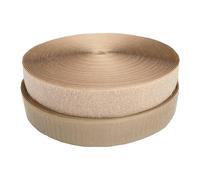 Cucire il nastro a strappo, Nastro di fissaggio in tessuto con strisce nylon non autoadesive sul retro da 50 mm, for abbigliamento, artigianato fai te(Khaki,50MM x 5 Yards)