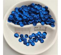 cucire paillettes, 3 mm 4 5 6 10 Coppa rotonda base argentata sciolta adatta for cucito artigianato matrimonio decorazione abbigliamento abito scarpa tappo fai da te(Dark Blue,6mm 700pcs 10g)