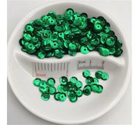 cucire paillettes, 3 mm 4 5 6 10 Coppa rotonda base argentata sciolta adatta for cucito artigianato matrimonio decorazione abbigliamento abito scarpa tappo fai da te(Dark Green A4,10mm Cup 10g)