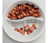cucire paillettes, 3 mm 4 5 6 10 Coppa rotonda base argentata sciolta adatta for cucito artigianato matrimonio decorazione abbigliamento abito scarpa tappo fai da te(Orange,6mm 150g)