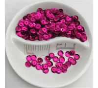 cucire paillettes, 3 mm 4 5 6 10 Coppa rotonda base argentata sciolta adatta for cucito artigianato matrimonio decorazione abbigliamento abito scarpa tappo fai da te(Fuchisia,10mm Cup 10g)