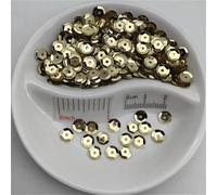 cucire paillettes, 3 mm 4 5 6 10 Coppa rotonda base argentata sciolta adatta for cucito artigianato matrimonio decorazione abbigliamento abito scarpa tappo fai da te(Light Gold,6mm 700pcs 10g)