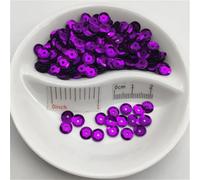cucire paillettes, 3 mm 4 5 6 10 Coppa rotonda base argentata sciolta adatta for cucito artigianato matrimonio decorazione abbigliamento abito scarpa tappo fai da te(Purple,6mm 150g)